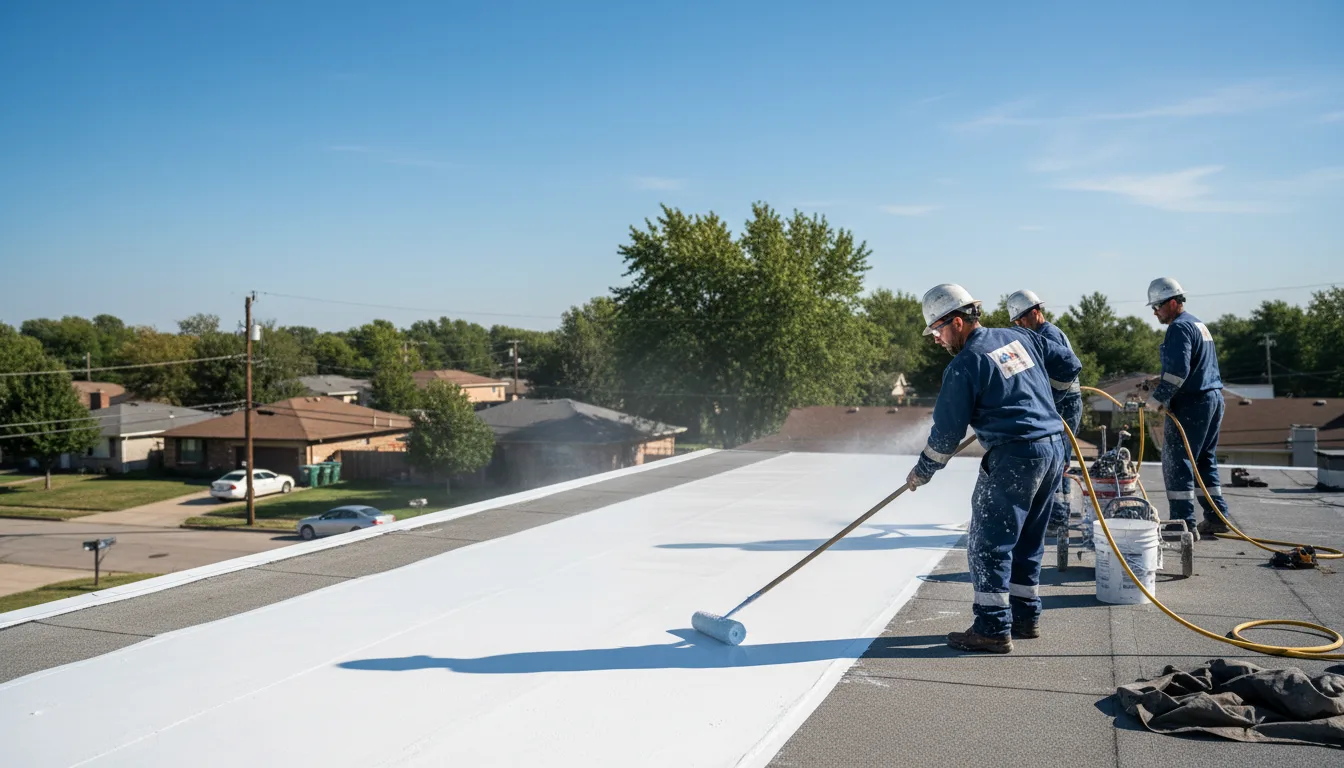 Commercial roof coating in Charlotte, TX near me